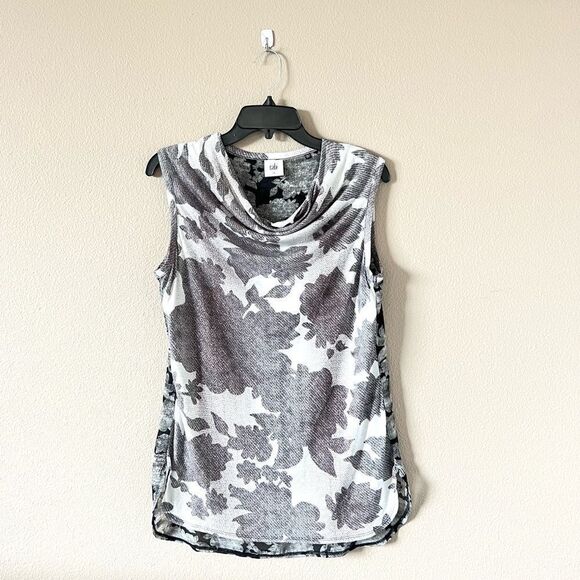 CAbi Tango Floral Print Draped Top - Picture 1 of 6